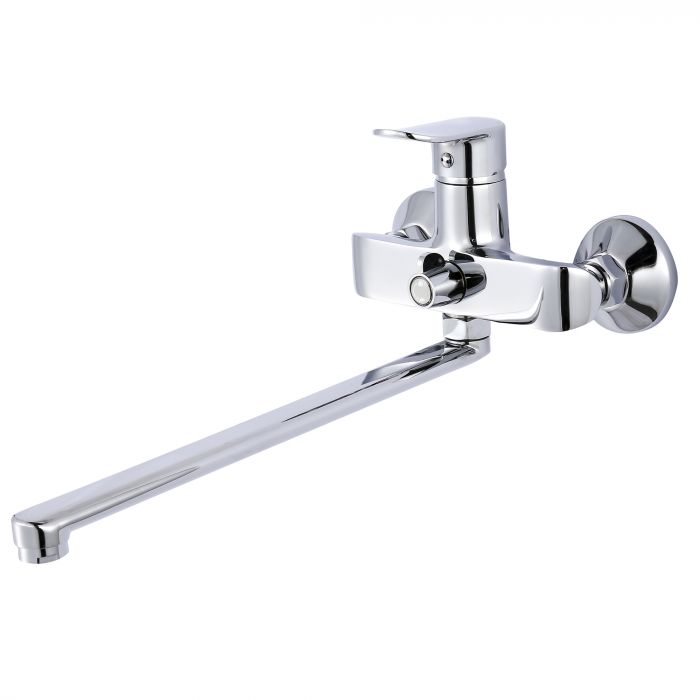 Смеситель для ванны Lidz Wieza 005 с поворотным изливом (с душевым гарнитуром) (k35) LDWIE005CRM45411 Chrome