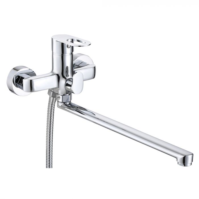 Смеситель для ванны Lidz Latwa 005 с поворотным изливом (с душевым гарнитуром) (k35) LDLAT005CRM45415 Chrome