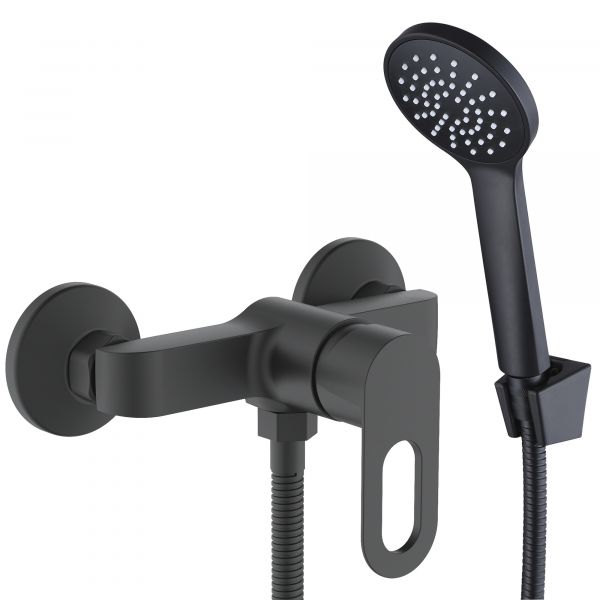 Смеситель для душа Lidz Latwa 010 (с душевым гарнитуром) (k40) LDLAT010BLA45421 Black