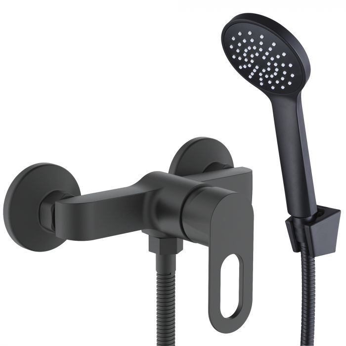 Смеситель для душа Lidz Latwa 010 (с душевым гарнитуром) (k40) LDLAT010BLA45421 Black