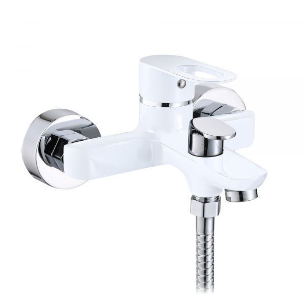 Смеситель для ванны Lidz Latwa 006 (с душевым гарнитуром) (k35) LDLAT006WHI45424 White