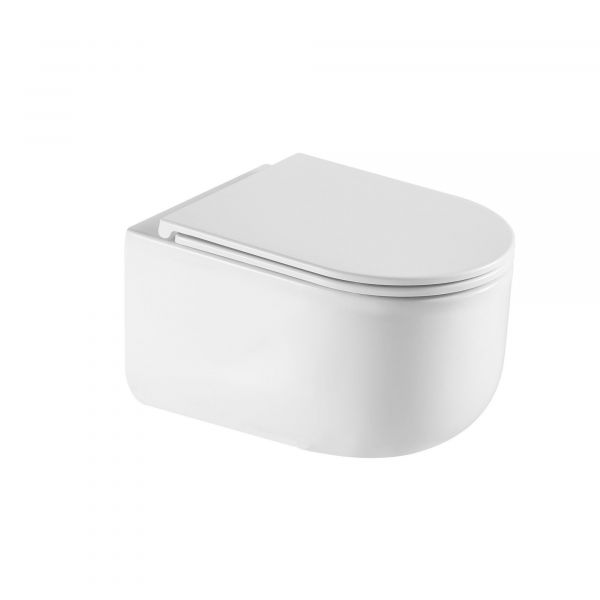 Унітаз підвісний Qtap Taurus безободковий з сидінням Soft-close QT2433084EUQW