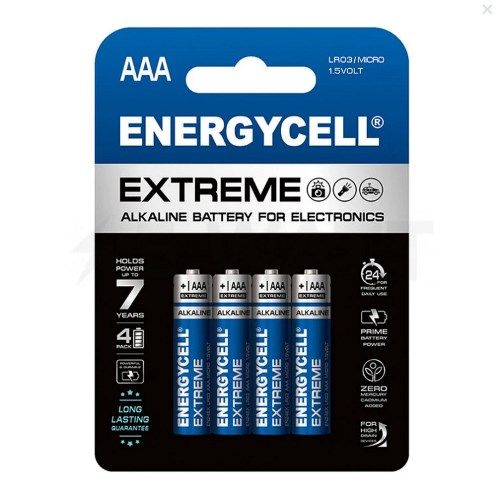 Батарейка ENERGYCELL EN24EX-B4 1.5V щелочная R03, ААA4 BLISTER (4820226380214)
