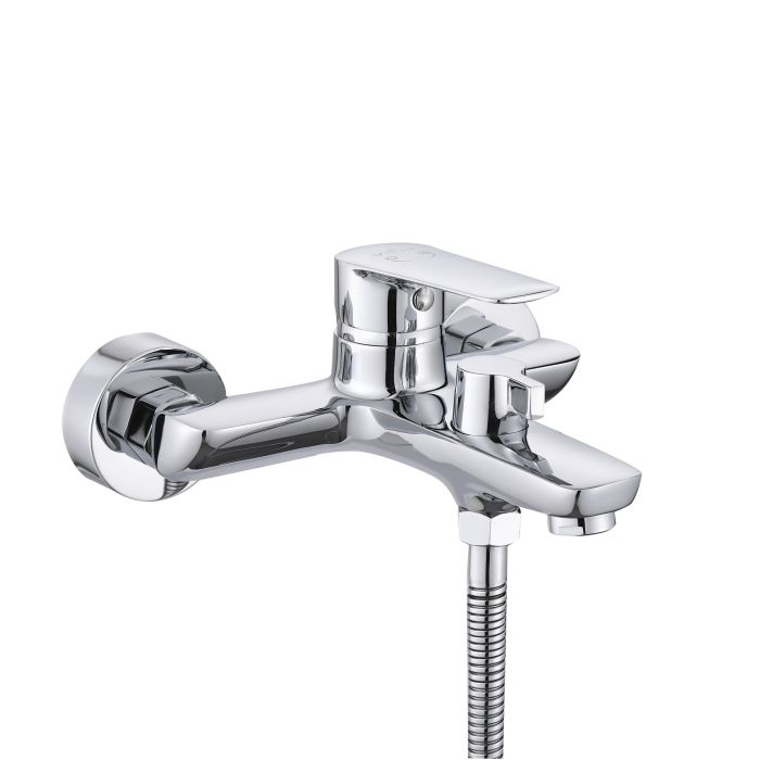 Смеситель для ванны Qtap Leo New (с душевым гарнитуром) QTLEO259CRM45563 Chrome