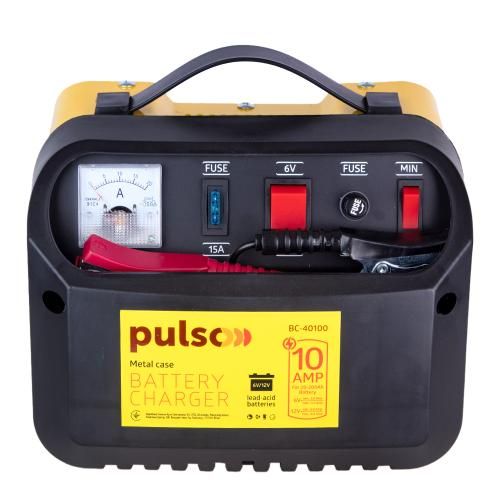 Зарядное устройство для PULSO BC-40100 6&12V/10A/12-200AHR/стрелковый индикатор. (BC-40100)