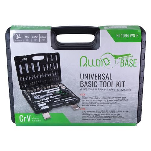 Набор инструмента Alloid Base 1/2" и 1/4" 6-х 94 предметов (NI-1094 WN-6) (NI-1094 WN-6)