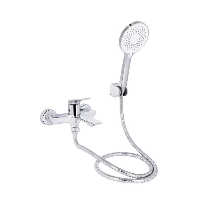 Смеситель для ванны Qtap Vlasta New (с душевым гарнитуром) QTVLA259CRM45642 Chrome