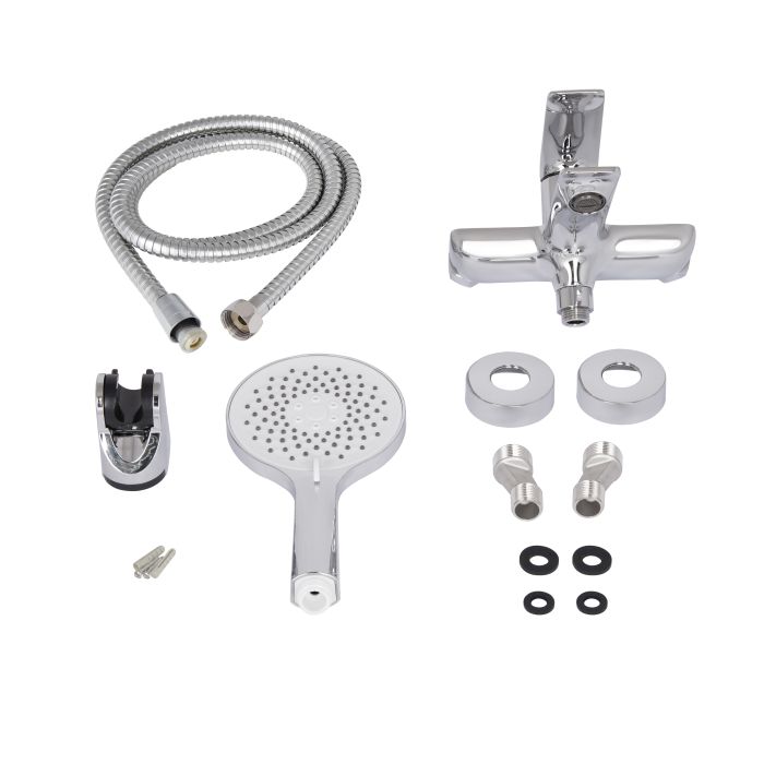 Смеситель для ванны Qtap Vlasta New (с душевым гарнитуром) QTVLA259CRM45642 Chrome