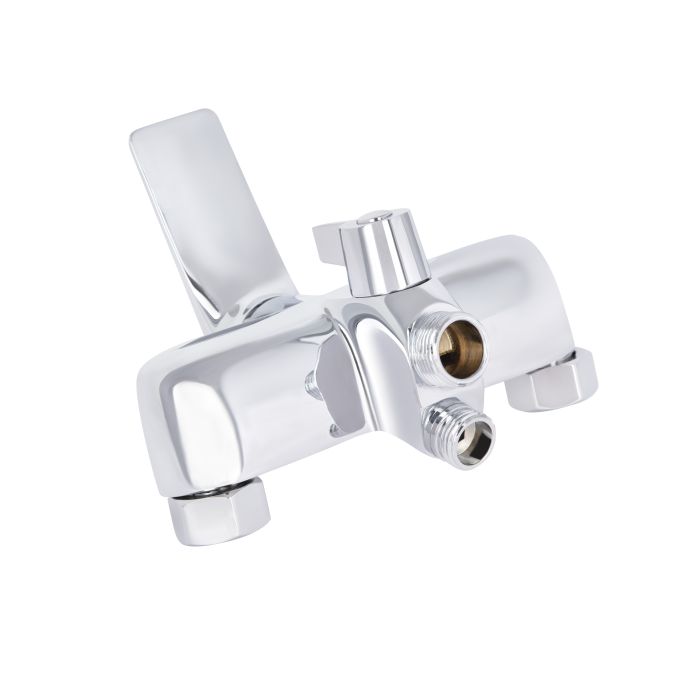 Смеситель для ванны Qtap Vlasta New с длинным поворотным изливом (с душевым гарнитуром) QTVLA260CRM45644 Chrome