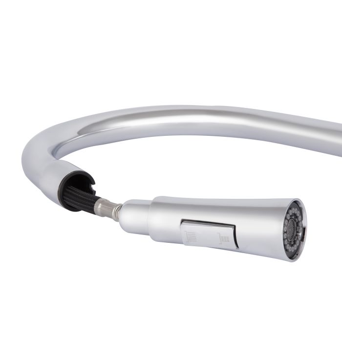 Смеситель для кухни Qtap Vlasta New с выдвижным изливом QTVLA344CRM45646 Chrome