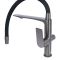 Смеситель для кухни Qtap Vlasta New с гибким изливом с подключением для питьевой воды QTVLA364GMB45649 Gunmetal Black PVD