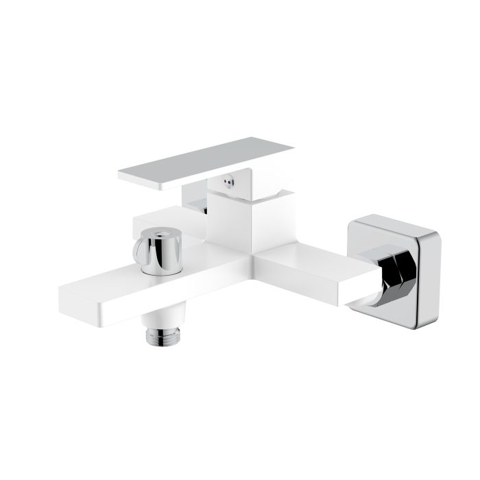 Смеситель для ванны Qtap Gemini (с душевым гарнитуром) QTGEM259CRW45683 Chrome/White