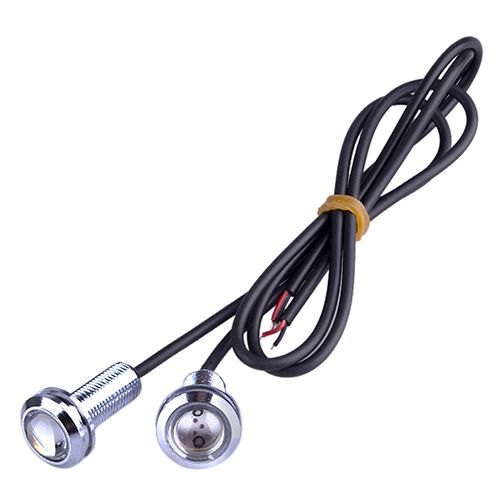 Болты для крепления номера 18-COB 12V хромированные 2шт Red (AG-60337)