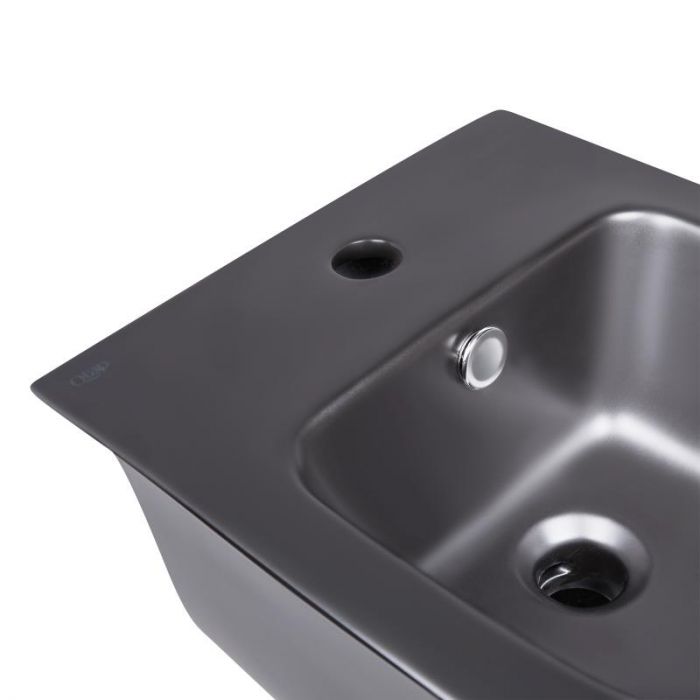 Комплект Qtap Virgo Matt Black 2 в 1: унитаз подвесной Rimless QT1833051ERMB + биде подвесное QT1855051FMB