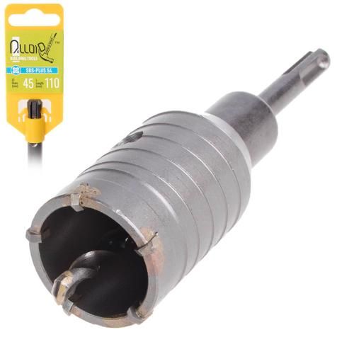 Сверло корончатое по бетону 45мм p SDS адаптером 110мм Alloid (HC-45110)