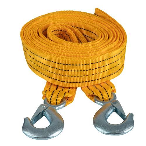 Трос буксировочный ST205B/TP-207-3-1 3т лента 46мм х 6м желтый/крюк/в пакете (TP-207-3-1)