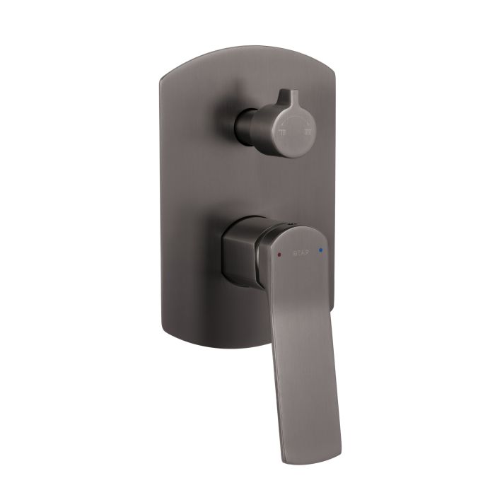 Душевая система универсальная Qtap Slavonice скрытого монтажа на два потребителя QTSLA113GMB45899 Gunmetal Black PVD