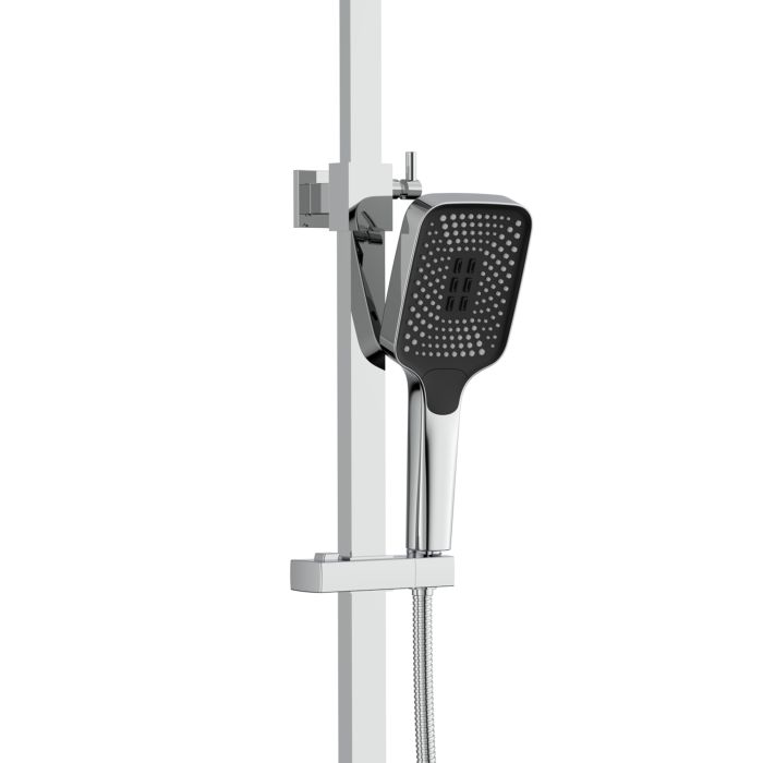 Душевая система универсальная Qtap Swan Cascada термостатическая на три потребителя (с изливом) QTSWA112CRM45902 Chrome