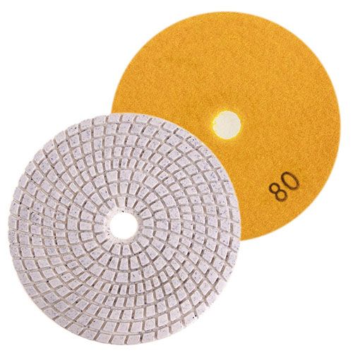 Круг алмазный шлифовальный на липучке 100 мм, зерно 80, Alloid (DD-100080)