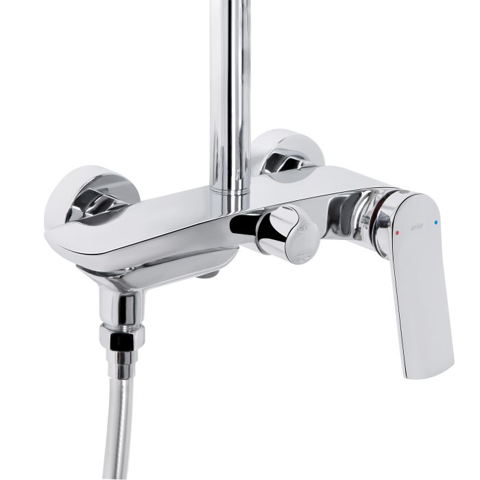 Душевая система универсальная Qtap Slavonice на три потребителя (с изливом) QTSLA111CRM45909 Chrome