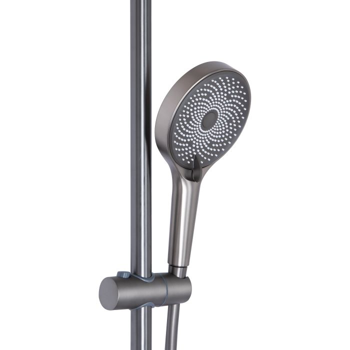 Душевая система для душа Qtap Slavonice на два потребителя QTSLA110GMB45913 Gunmetal Black PVD