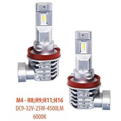 Лампы PULSO M4-H8/H9/H11/H16/LED-chips CREE/9-32v/2x25w/4500Lm/6000K (M4-H8/H9/H11/H16)
