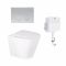 Комплект: Qtap Swan унитаз напольный Rimless QT16223178W + Nest комплект инсталляции 2в1 (круглая клавиша Satin) QT0122490S4Q1 + QT0111M11111SAT