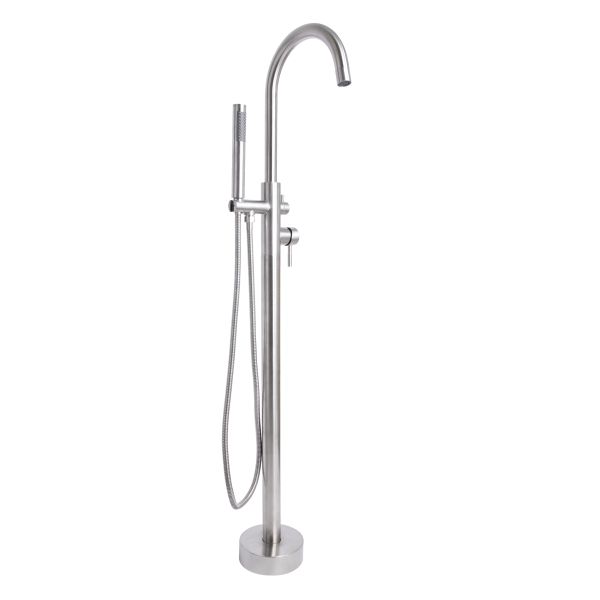 Смеситель для ванны Lidz Aria 004 напольный (с душевым гарнитуром) (k35) LDARI004NKS46099 Nickel