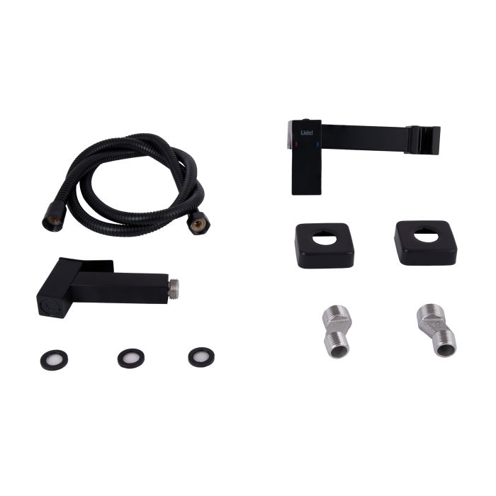 Набор для душа гигиенического Lidz Kubis 110 Black LDKUB110BLA46104 прямоугольный