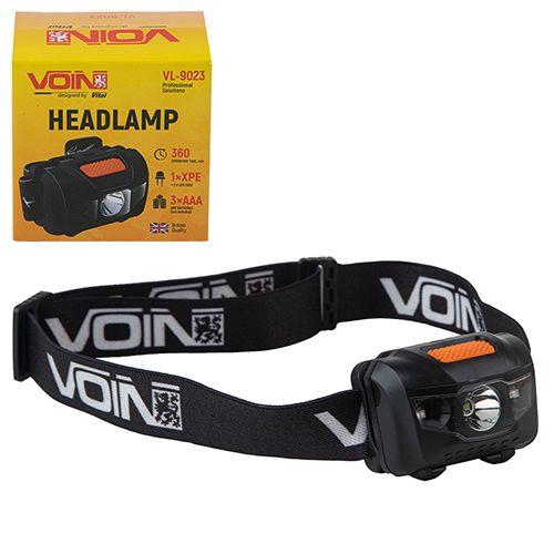 Фонарь налобный VOIN VL-9023, XPE+2x2835/3xAAA (не в комплекте) (VL-9023)