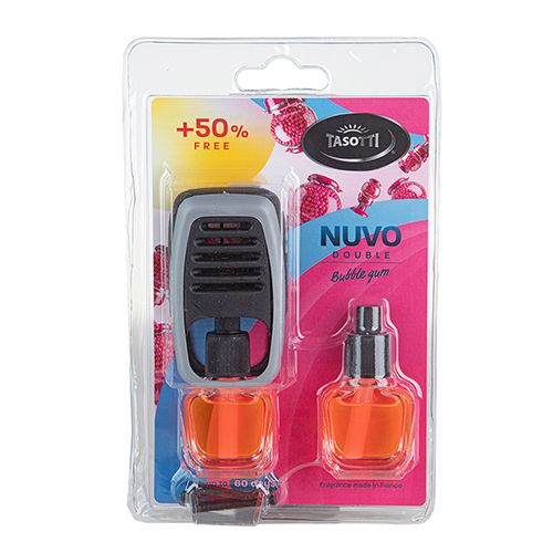 Ароматизатор на дефлектор Nuvo Double Blister Bubble Gum 8ml (уп. 12 шт) с запаской (102812)