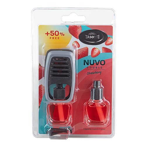 Ароматизатор на дефлектор Nuvo Double Blister Strawberry 8ml (уп. 12 шт) с запаской (102815)