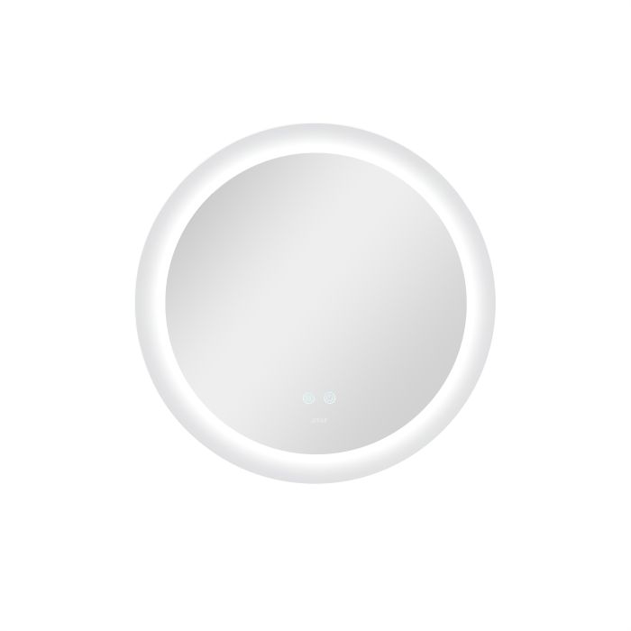 Зеркало Qtap Taurus R800 с LED подсветкой Touch, с антизапотеванием, с димером, рег. темп. цвета (3000-6500K) QT2478R807