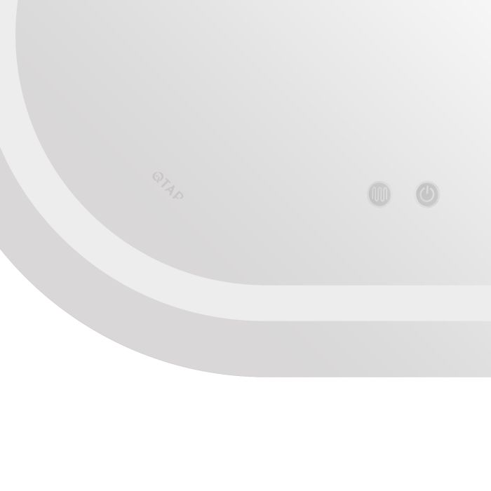 Зеркало Qtap Gemini 500х700 с LED-подсветкой Touch, с антизапотеванием, с димером, рег.