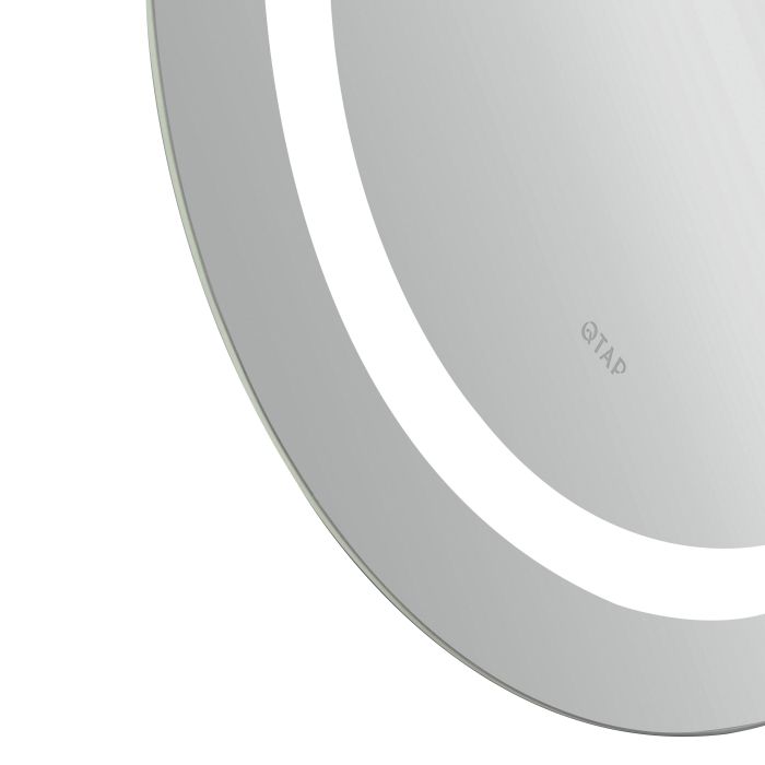 Зеркало Qtap Gemini 800х700 с LED-подсветкой Touch, с антизапотеванием, с димером, рег. темп. цвета (3000-6500K) Reverse QT2578R8070