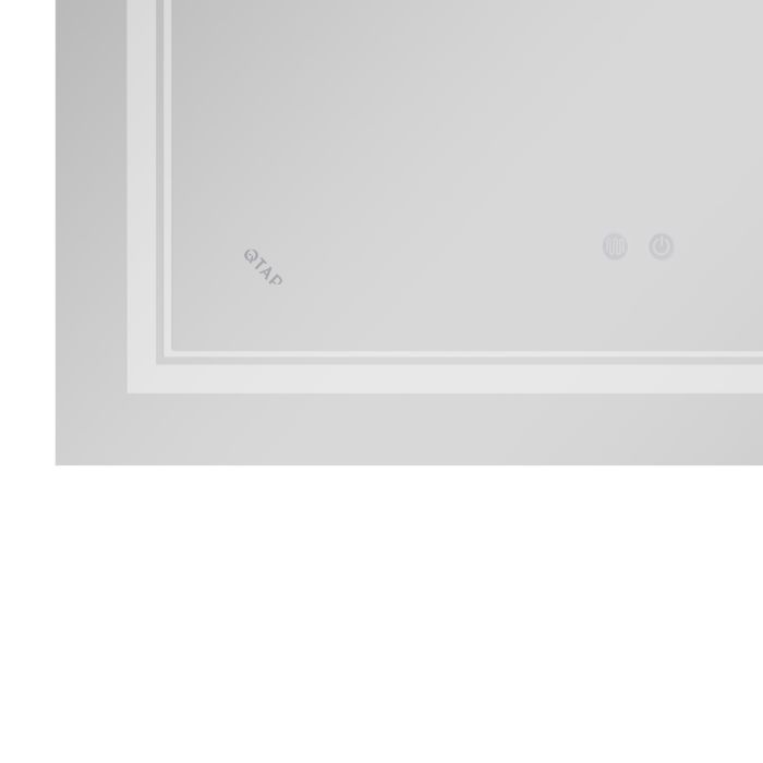 Зеркало Qtap Cardinal 500х800 с LED подсветкой Touch, с антизапотеванием, с димером, рег. темп. цвета (3000-6500K) Reverse QT0478C5080