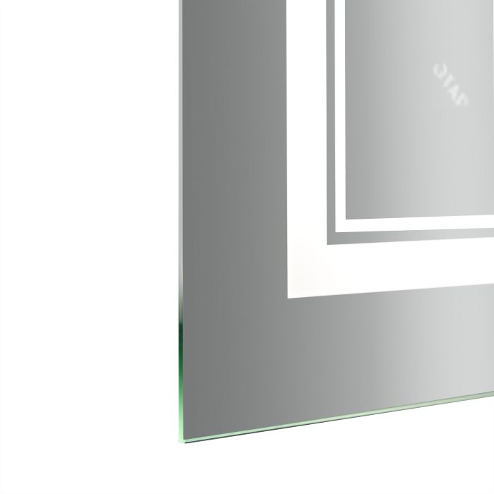 Зеркало Qtap Cardinal 650х900 с LED-подсветкой Touch, с антизапотеванием, с димером, рег. темп. цвета (3000-6500K) Reverse QT0478C6590