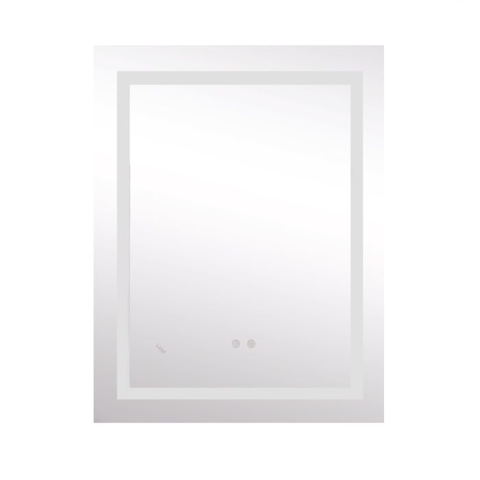 Зеркало Lidz Kubis 600х800 с LED-подсветкой Touch, с антизапотеванием, с димером, рег. яркости Reverse LD78LF9048060