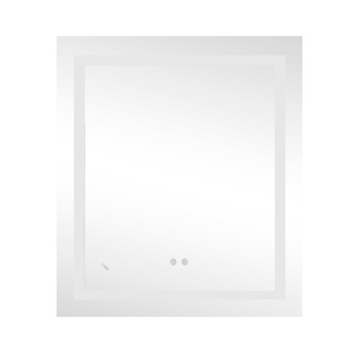 Зеркало Lidz Kubis 700х800 с LED-подсветкой Touch, с антизапотеванием, с димером, рег. яркости Reverse LD78LF9048070