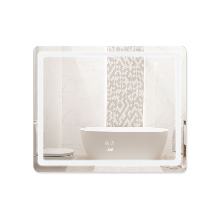 Зеркало Lidz Kubis 1000х800 с LED-подсветкой Touch, с антизапотеванием, с димером, рег. яркости LD78LF61410080