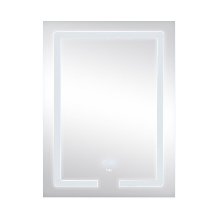 Зеркало Lidz Kubis 600х800 с LED-подсветкой Touch, с антизапотеванием, с димером, рег. яркости LD78LF9376080