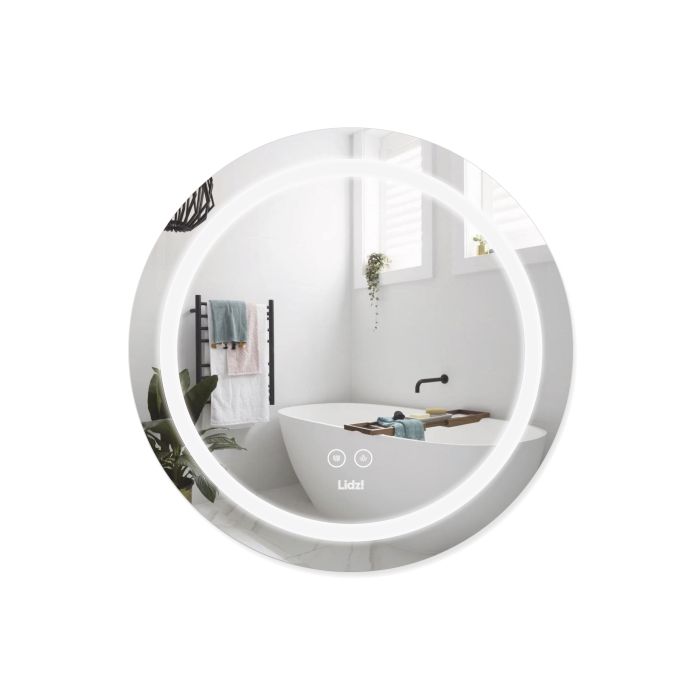 Зеркало Lidz Aria R600 с LED-подсветкой Touch, с антизапотеванием, с димером, рег. яркости LD78LR600