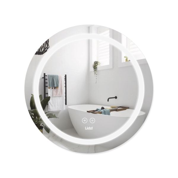 Зеркало Lidz Aria R800 с LED-подсветкой Touch, с антизапотеванием, с димером, рег. яркости LD78LR800