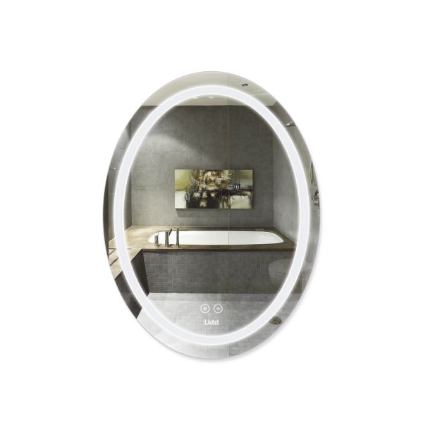 Зеркало Lidz Vida 700х500 с LED-подсветкой Touch, с антизапотеванием, с димером, рег. яркости LD78LF5070