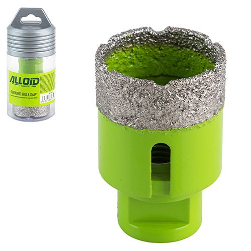 Сверло корончатое алмазное по керамике 40мм, для КШМ М14х2мм Alloid (DC-14040)