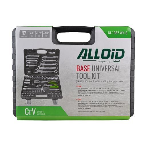Набор инструмента Alloid Base 1/2" и 1/4" 6-х 82 предметов (NI-1082 WN-6)
