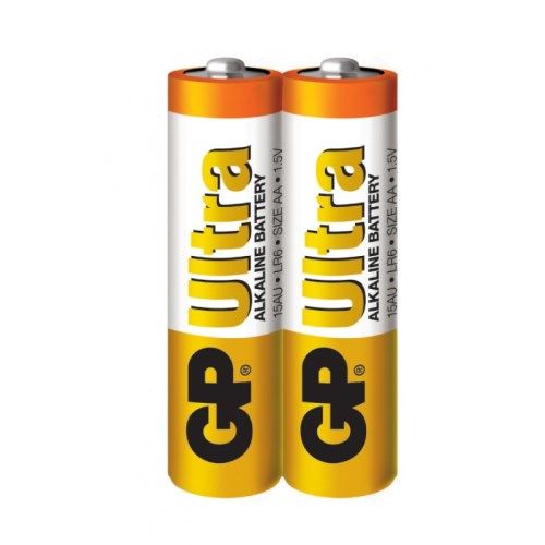 Батарейка GP ULTRA ALKALINE 1.5V 15AU21-S2 щелочная, LR6, пвх пленка 2 штуки в упаковке (4891199217296)