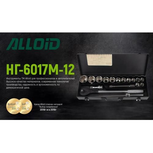 Набор головок 19-50 мм 3/4". 12 ган. 17 предметов Alloid (НГ-6017М-12)