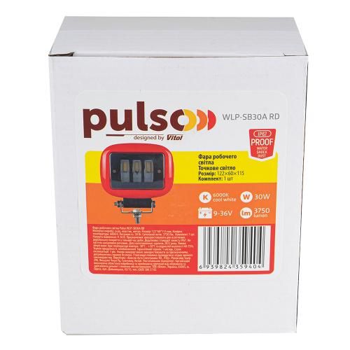 Фара рабочего света WLP-SB30A RD SPOT 3Led*10W (122*60*115)/9-36V/30W/6000K (WLP-SB30A RD)