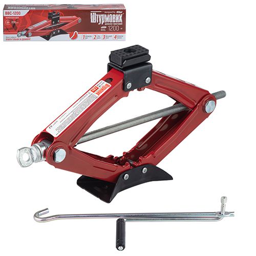 Домкрат гвинтовий "ромб" 1.2 т. висота підйому 350мм. 2,2кг (BBC-1200)